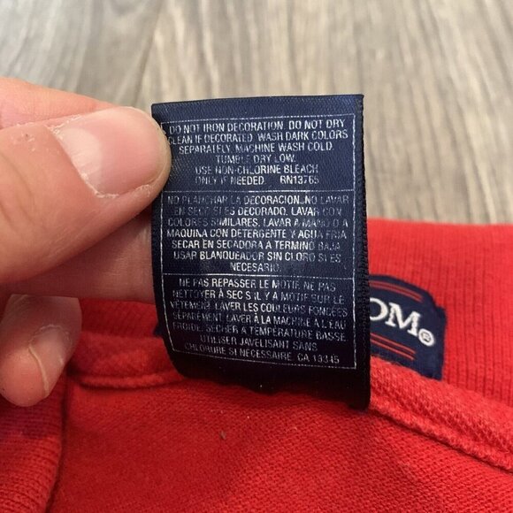 Vintage Fruit Of The Loom Polo Shirt Mens M Red 90s Cuba Guardala Vaca - Picture 3 of 11